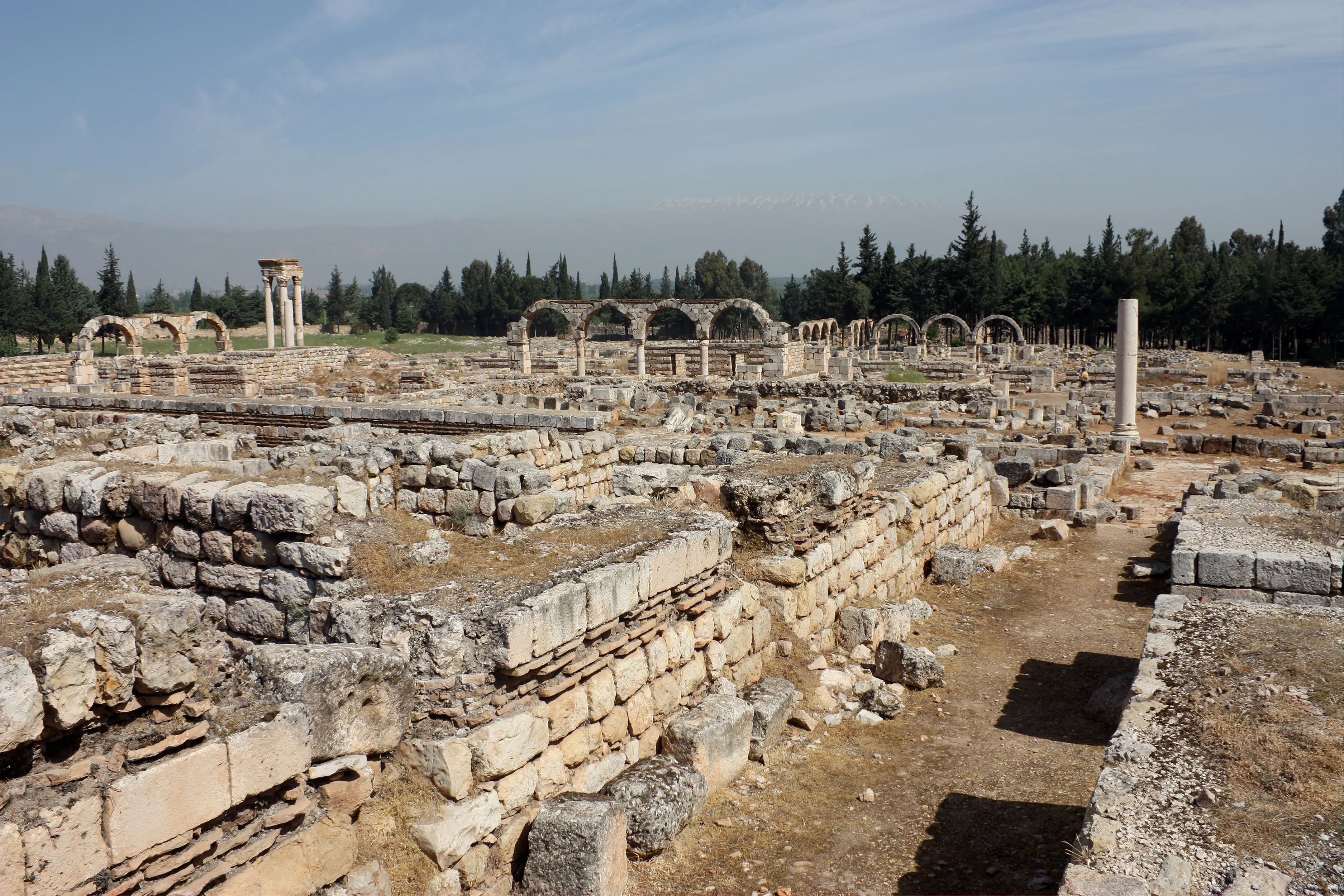 The ruins of the Umayyad city of Anjar in modern-day Lebanon