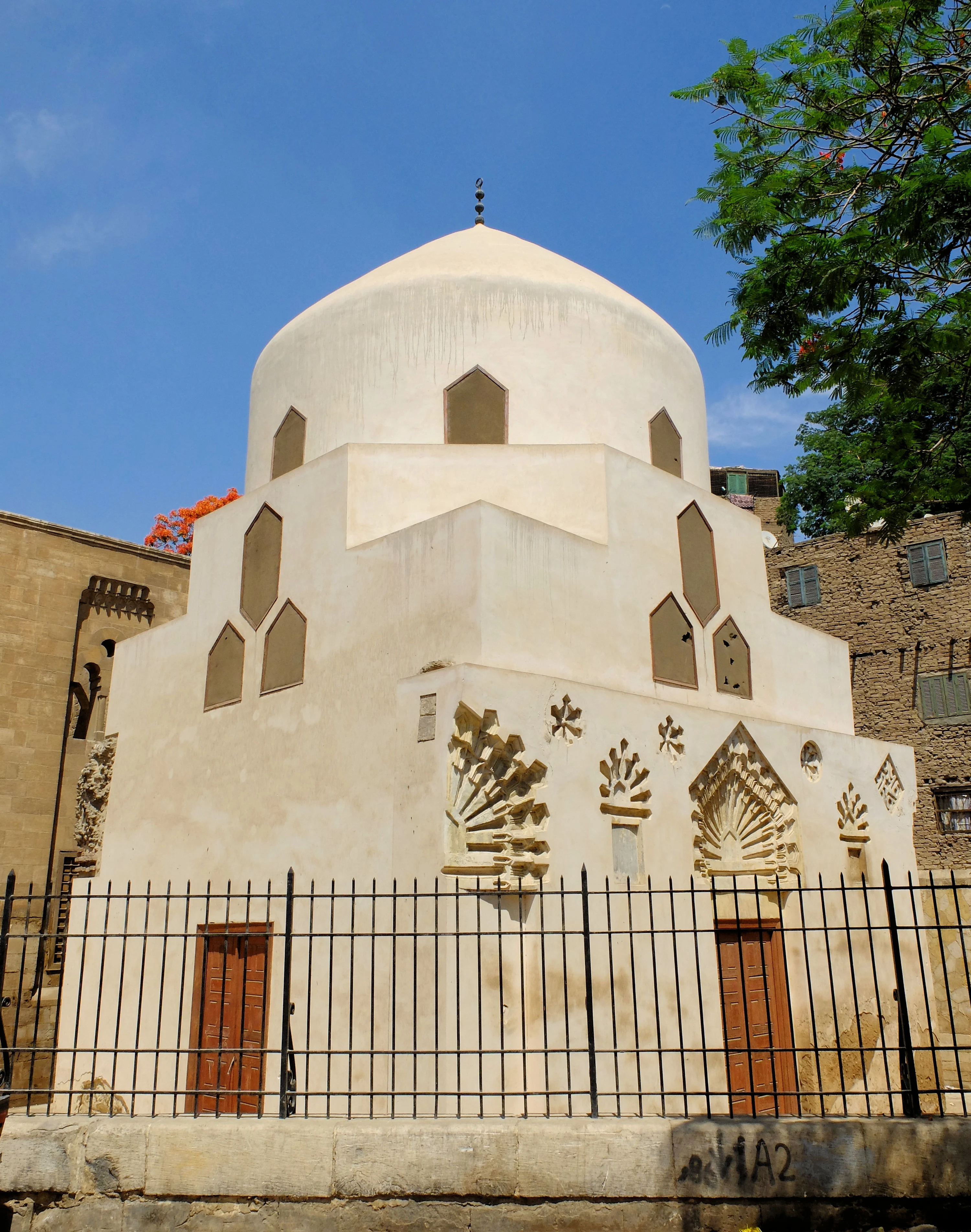 The domed mausoleum of Shajarat al-Durr in Cairo, an example of early Mamluk funerary architecture